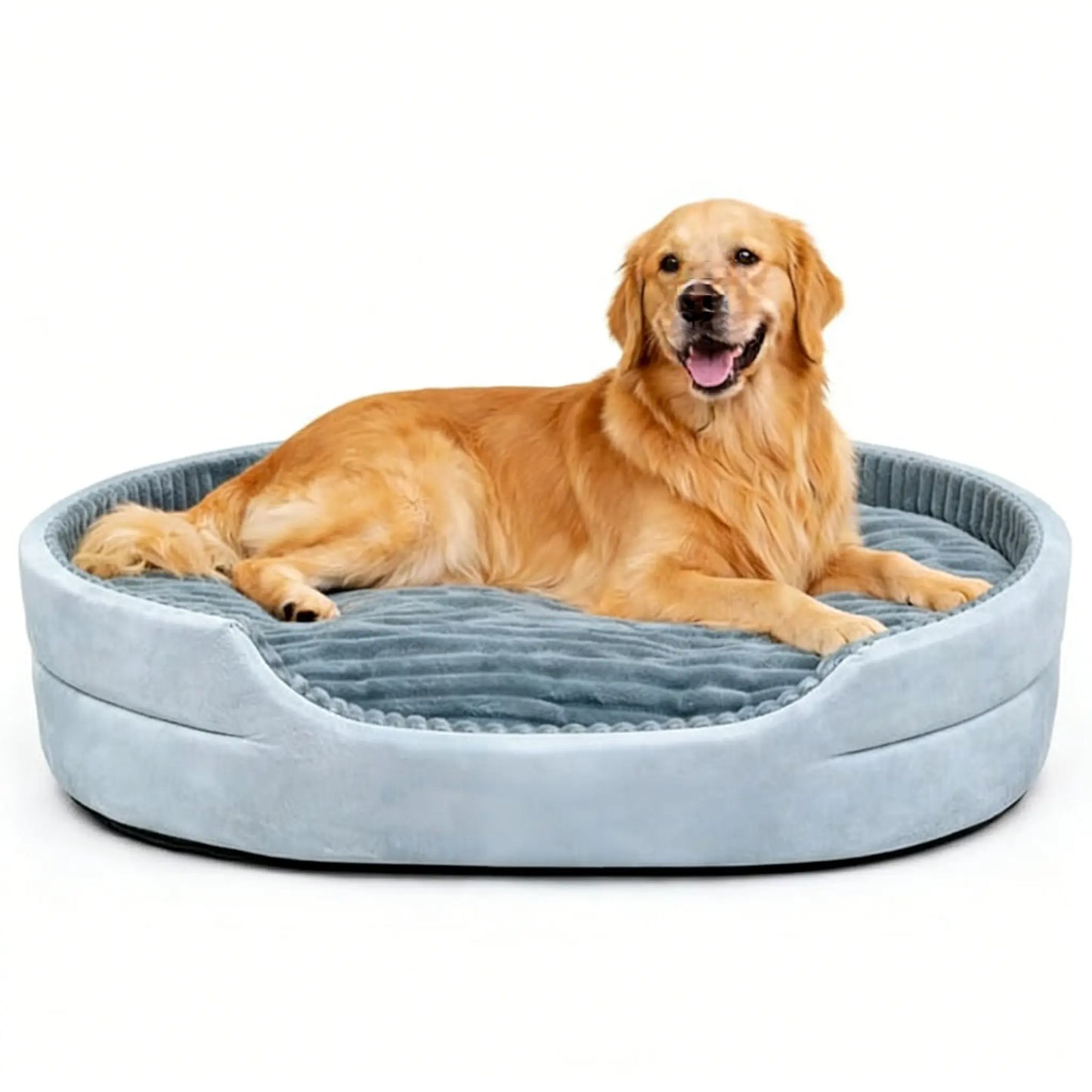 Comhoma Orthopedic Pet Bed for Dogs and Cats, 360° Bolstered Cuddler Design with Non-Slip Base, Soft Washable Granular Sponge Nest Bed Available in Multiple Sizes
