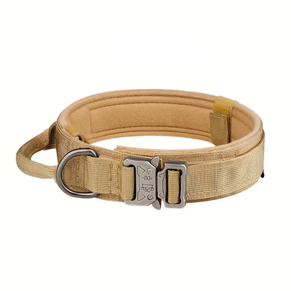Adjustable Heavy-Duty Tactical Dog Training Collar Made from 1000D Nylon with Quick Release Buckle for Enhanced Comfort and Safety
