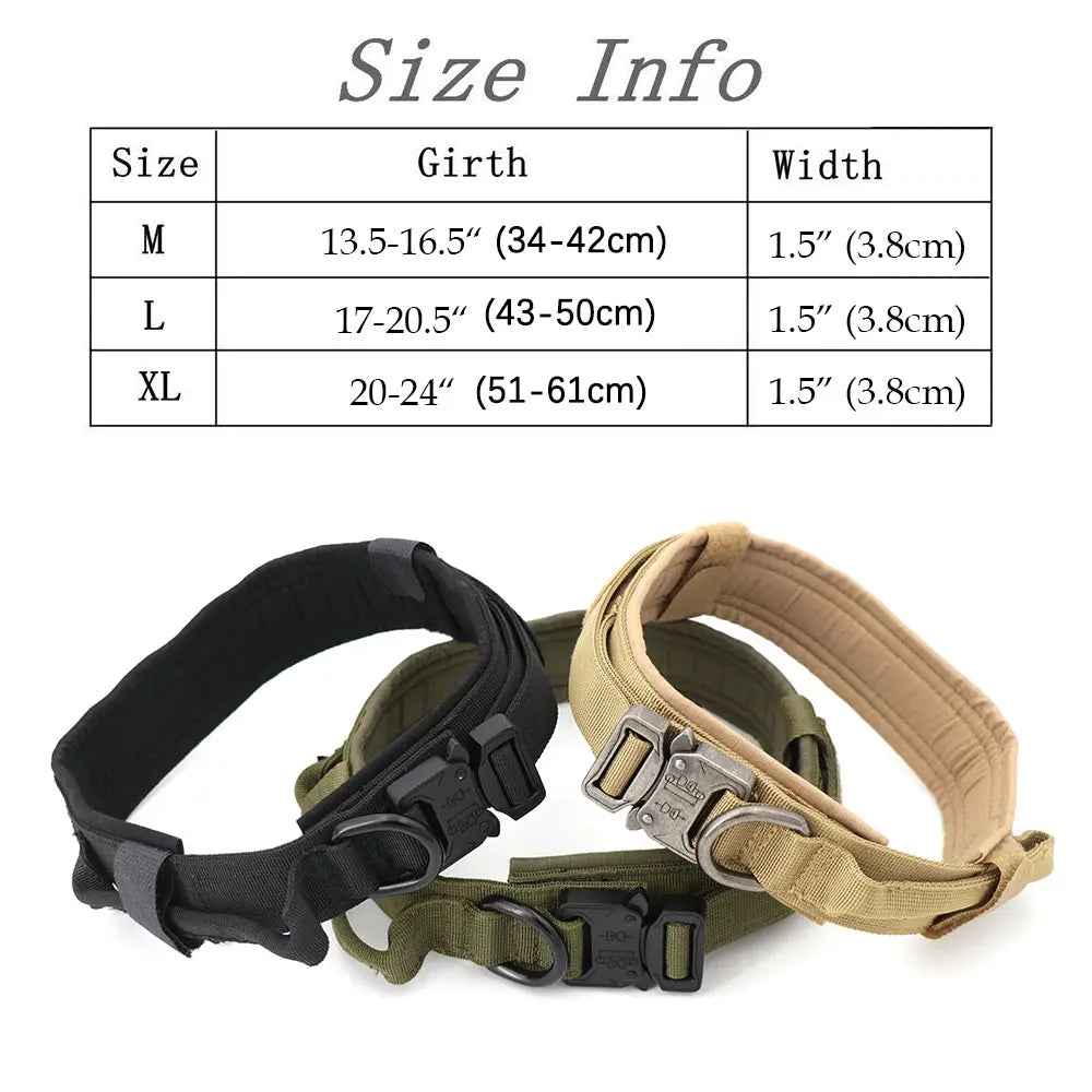 Adjustable Heavy-Duty Tactical Dog Training Collar Made from 1000D Nylon with Quick Release Buckle for Enhanced Comfort and Safety