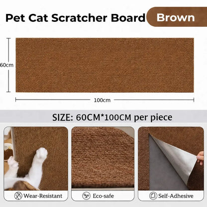 Terrapaw Cat Scratching Pads - Wall-Mounted Anti-Scratch Mats for Indoor Furniture Protection, Cuttable and Durable