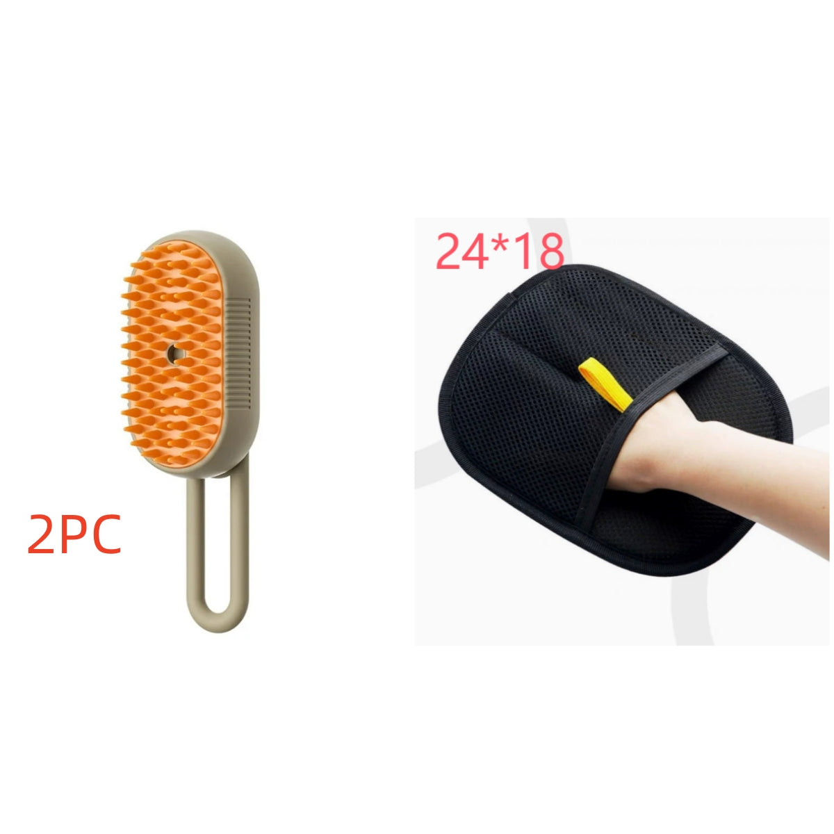 3-in-1 Electric Pet Grooming Brush with Steam and Spray for Cats and Dogs - Hair Removal and Massage Comb