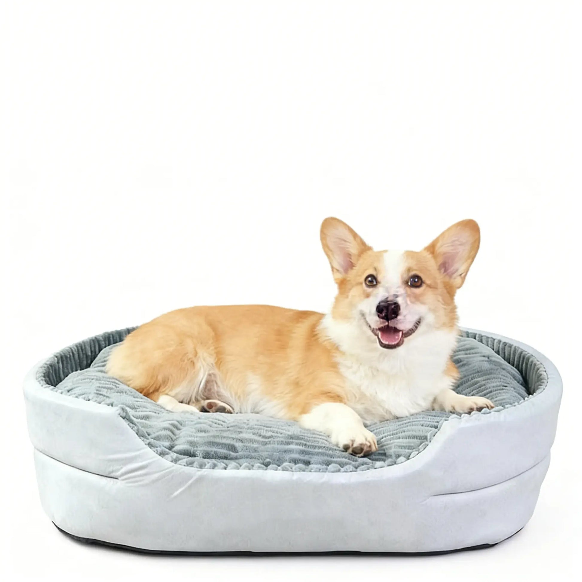 Comhoma Orthopedic Pet Bed for Dogs and Cats, 360° Bolstered Cuddler Design with Non-Slip Base, Soft Washable Granular Sponge Nest Bed Available in Multiple Sizes