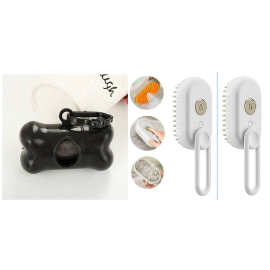 3-in-1 Electric Pet Grooming Brush with Steam and Spray for Cats and Dogs - Hair Removal and Massage Comb