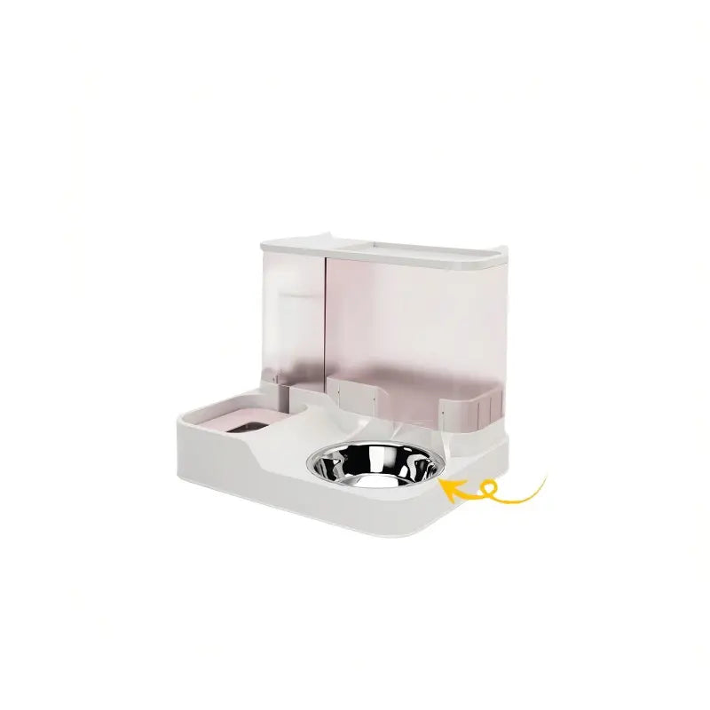 Elevated 2-in-1 Pet Feeding Station with Automatic Water Dispenser for Cats and Dogs