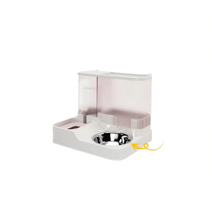 Elevated 2-in-1 Pet Feeding Station with Automatic Water Dispenser for Cats and Dogs