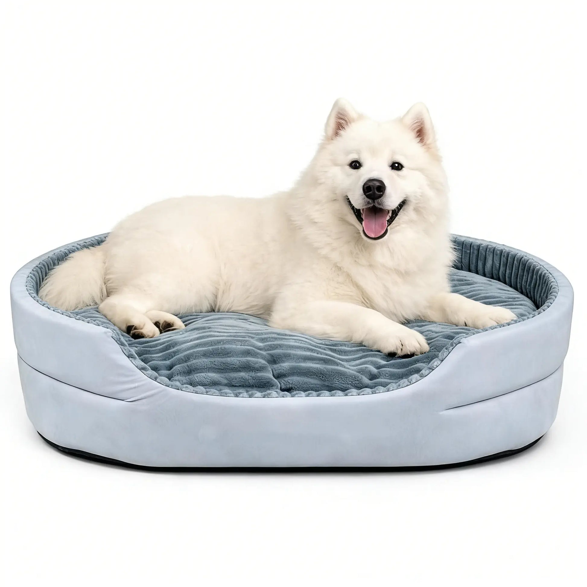 Comhoma Orthopedic Pet Bed for Dogs and Cats, 360° Bolstered Cuddler Design with Non-Slip Base, Soft Washable Granular Sponge Nest Bed Available in Multiple Sizes