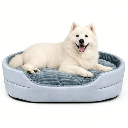 Comhoma Orthopedic Pet Bed for Dogs and Cats, 360° Bolstered Cuddler Design with Non-Slip Base, Soft Washable Granular Sponge Nest Bed Available in Multiple Sizes