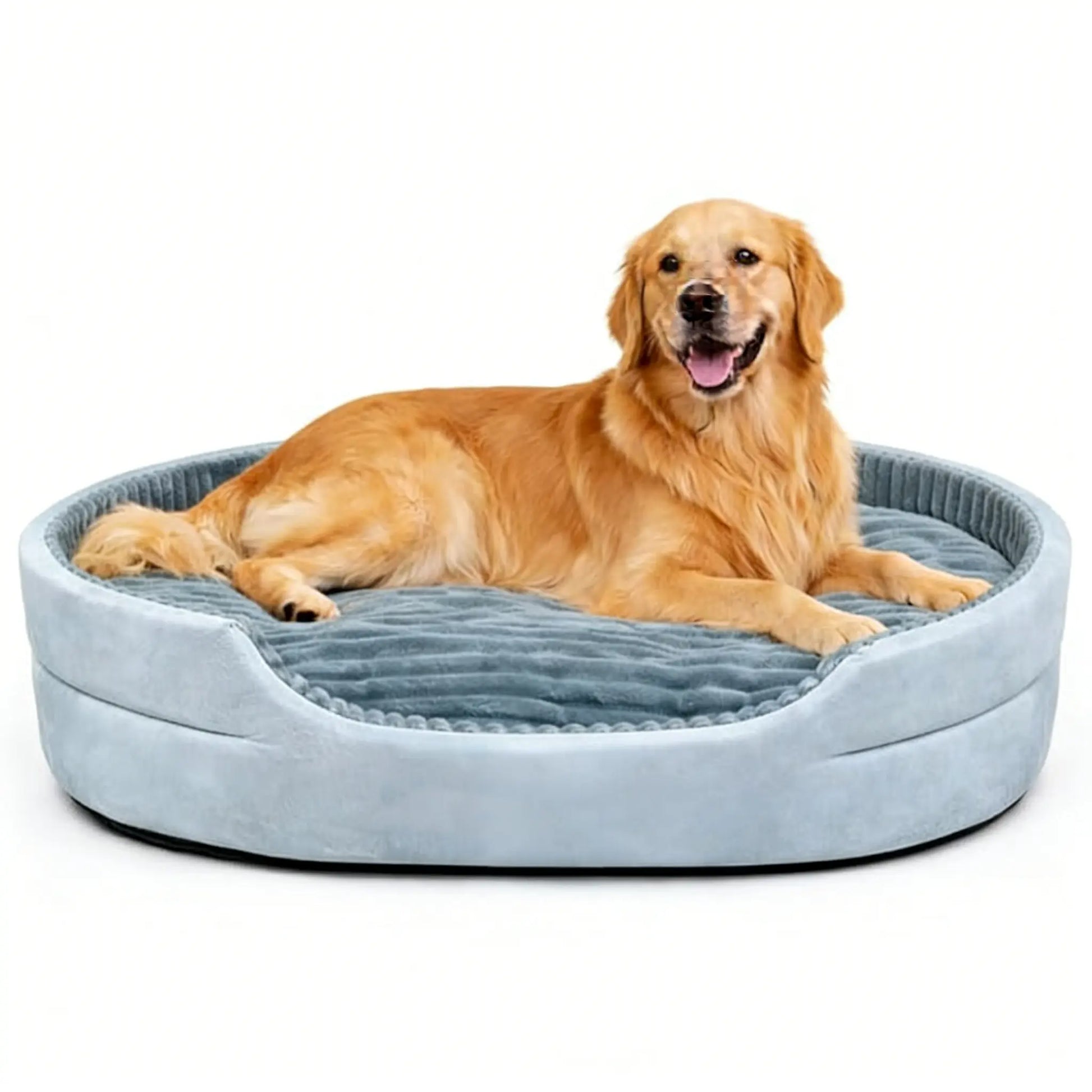 Comhoma Orthopedic Pet Bed for Dogs and Cats, 360° Bolstered Cuddler Design with Non-Slip Base, Soft Washable Granular Sponge Nest Bed Available in Multiple Sizes