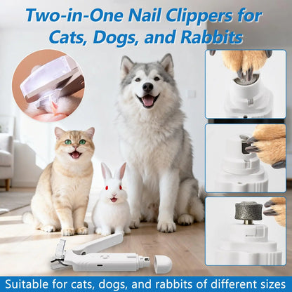 PetPulse Dual-Function LED Nail Grinder for Dogs and Cats – Precision Nail Trimmer with Ergonomic Non-Slip Handle for Safe and Convenient Home Grooming