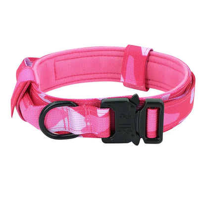 Adjustable Heavy-Duty Tactical Dog Training Collar Made from 1000D Nylon with Quick Release Buckle for Enhanced Comfort and Safety