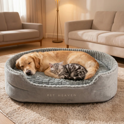 Comhoma Orthopedic Pet Bed for Dogs and Cats, 360° Bolstered Cuddler Design with Non-Slip Base, Soft Washable Granular Sponge Nest Bed Available in Multiple Sizes