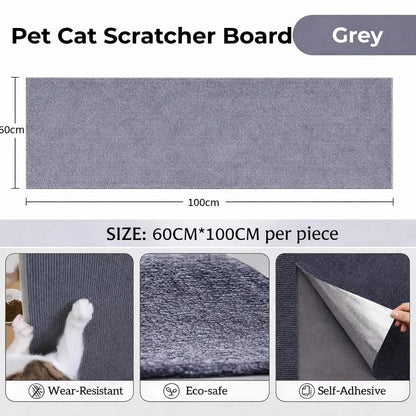 Terrapaw Cat Scratching Pads - Wall-Mounted Anti-Scratch Mats for Indoor Furniture Protection, Cuttable and Durable