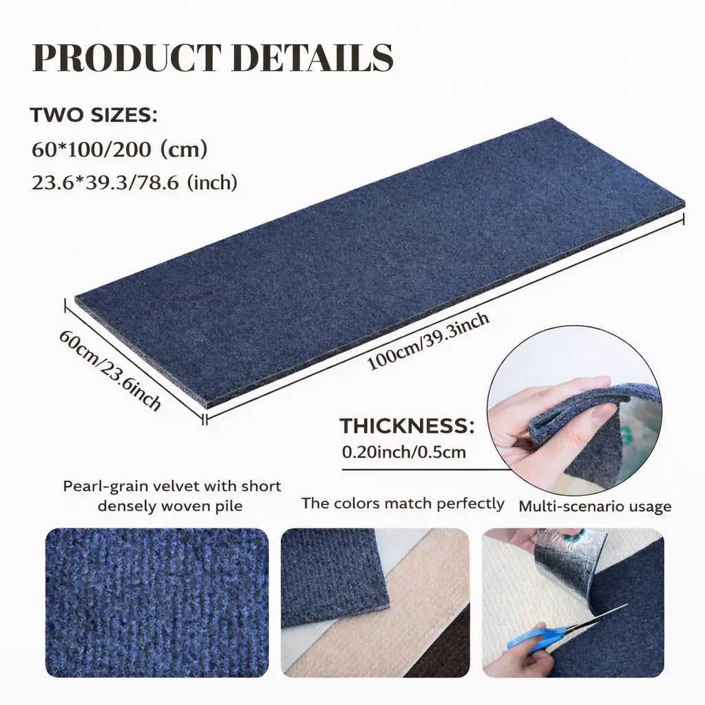 Terrapaw Cat Scratching Pads - Wall-Mounted Anti-Scratch Mats for Indoor Furniture Protection, Cuttable and Durable