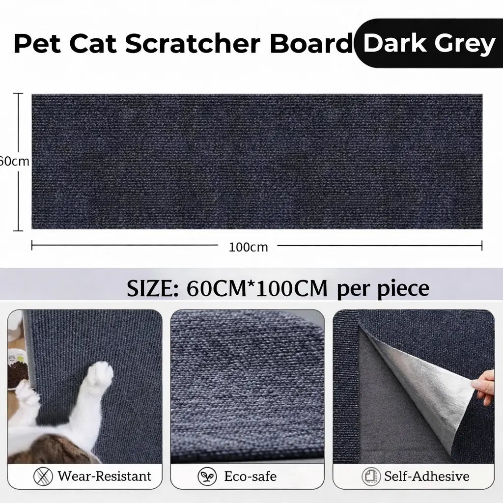 Terrapaw Cat Scratching Pads - Wall-Mounted Anti-Scratch Mats for Indoor Furniture Protection, Cuttable and Durable