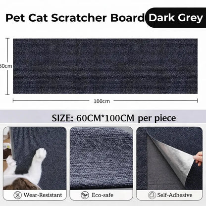 Terrapaw Cat Scratching Pads - Wall-Mounted Anti-Scratch Mats for Indoor Furniture Protection, Cuttable and Durable