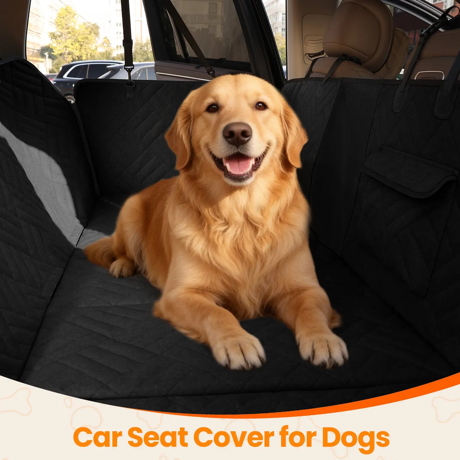 【Tiktokshopstockup】 Waterproof Dog Car Seat Cover, Hard Bottom Back Seat Protector for Dogs, Anti-Slip, Easy to Clean, Mesh Window, Fits Most Vehicles Summervibes Petlovers