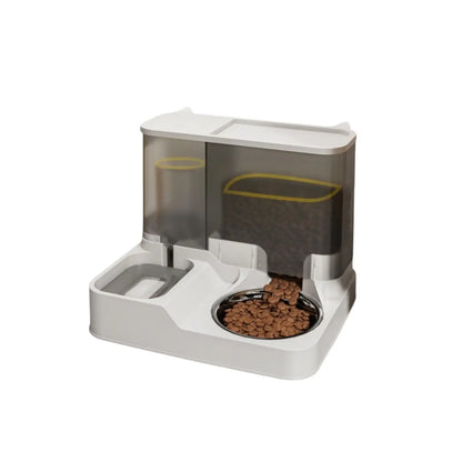 Elevated 2-in-1 Pet Feeding Station with Automatic Water Dispenser for Cats and Dogs