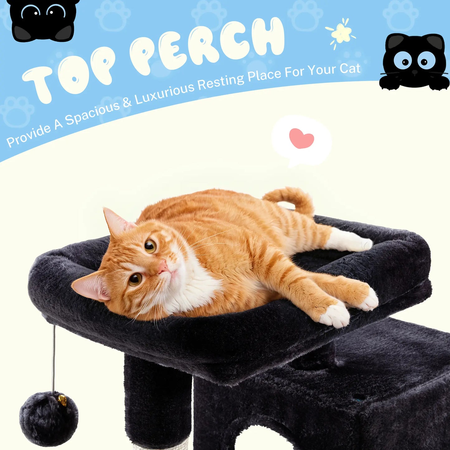 HOOMIC 29-Inch Multi-Level Cat Tree Tower with Spacious Perch, Cozy Condo, and Sisal Scratching Posts - Space-Saving Indoor Pet Furniture in Pink, Beige, Dark Blue, and Grey